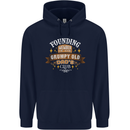 Father's Day Grumpy Old Dad's Club Funny Mens 80% Cotton Hoodie Navy Blue