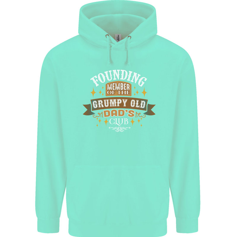 Father's Day Grumpy Old Dad's Club Funny Mens 80% Cotton Hoodie Peppermint