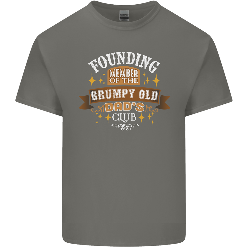 Father's Day Grumpy Old Dad's Club Funny Mens Cotton T-Shirt Tee Top Charcoal