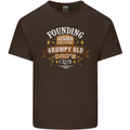 Father's Day Grumpy Old Dad's Club Funny Mens Cotton T-Shirt Tee Top Dark Chocolate