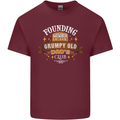 Father's Day Grumpy Old Dad's Club Funny Mens Cotton T-Shirt Tee Top Maroon