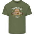 Father's Day Grumpy Old Dad's Club Funny Mens Cotton T-Shirt Tee Top Military Green