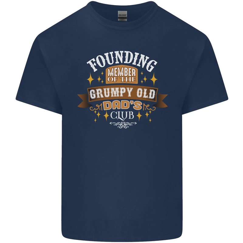Father's Day Grumpy Old Dad's Club Funny Mens Cotton T-Shirt Tee Top Navy Blue