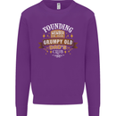 Father's Day Grumpy Old Dad's Club Funny Mens Sweatshirt Jumper Purple