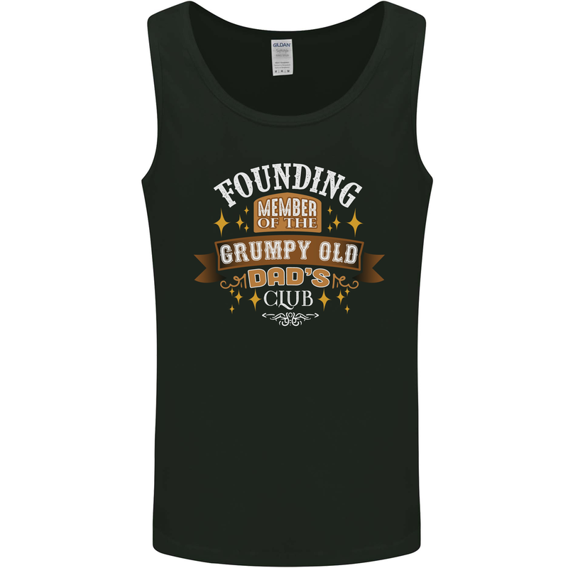 Father's Day Grumpy Old Dad's Club Funny Mens Vest Tank Top Black