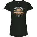 Father's Day Grumpy Old Dad's Club Funny Womens Petite Cut T-Shirt Black