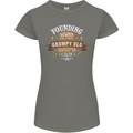 Father's Day Grumpy Old Dad's Club Funny Womens Petite Cut T-Shirt Charcoal