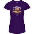 Father's Day Grumpy Old Dad's Club Funny Womens Petite Cut T-Shirt Purple
