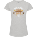 Father's Day Grumpy Old Dad's Club Funny Womens Petite Cut T-Shirt Sports Grey