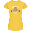 Father's Day Grumpy Old Dad's Club Funny Womens Petite Cut T-Shirt Yellow