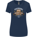 Father's Day Grumpy Old Dad's Club Funny Womens Wider Cut T-Shirt Navy Blue