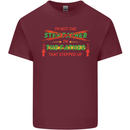 Father's Day I'm the Step That Stepped Up Mens Cotton T-Shirt Tee Top Maroon