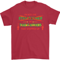 Father's Day I'm the Step That Stepped Up Mens T-Shirt Cotton Gildan Red