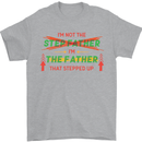 Father's Day I'm the Step That Stepped Up Mens T-Shirt Cotton Gildan Sports Grey