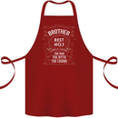 Father's Day No 1 Brother Man Myth Legend Cotton Apron 100% Organic Maroon
