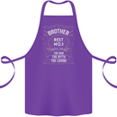 Father's Day No 1 Brother Man Myth Legend Cotton Apron 100% Organic Purple
