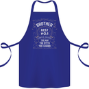 Father's Day No 1 Brother Man Myth Legend Cotton Apron 100% Organic Royal Blue