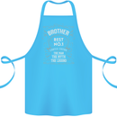 Father's Day No 1 Brother Man Myth Legend Cotton Apron 100% Organic Turquoise