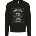 Father's Day No 1 Brother Man Myth Legend Kids Sweatshirt Jumper Black
