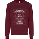 Father's Day No 1 Brother Man Myth Legend Kids Sweatshirt Jumper Maroon