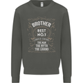 Father's Day No 1 Brother Man Myth Legend Kids Sweatshirt Jumper Storm Grey