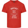 Father's Day No 1 Brother Man Myth Legend Kids T-Shirt Childrens Red