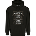 Father's Day No 1 Brother Man Myth Legend Mens 80% Cotton Hoodie Black
