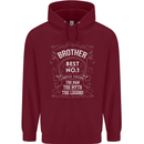 Father's Day No 1 Brother Man Myth Legend Mens 80% Cotton Hoodie Maroon