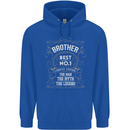 Father's Day No 1 Brother Man Myth Legend Mens 80% Cotton Hoodie Royal Blue