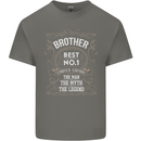 Father's Day No 1 Brother Man Myth Legend Mens Cotton T-Shirt Tee Top Charcoal