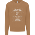 Father's Day No 1 Brother Man Myth Legend Mens Sweatshirt Jumper Caramel Latte