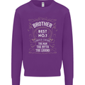 Father's Day No 1 Brother Man Myth Legend Mens Sweatshirt Jumper Purple
