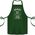 Father's Day No 1 Dad Man Myth Legend Funny Cotton Apron 100% Organic Forest Green