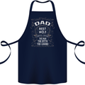 Father's Day No 1 Dad Man Myth Legend Funny Cotton Apron 100% Organic Navy Blue