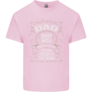 Father's Day No 1 Dad Man Myth Legend Funny Mens Cotton T-Shirt Tee Top Light Pink