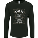 Father's Day No 1 Dad Man Myth Legend Funny Mens Long Sleeve T-Shirt Black