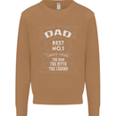 Father's Day No 1 Dad Man Myth Legend Funny Mens Sweatshirt Jumper Caramel Latte