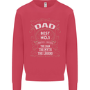 Father's Day No 1 Dad Man Myth Legend Funny Mens Sweatshirt Jumper Heliconia