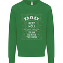 Father's Day No 1 Dad Man Myth Legend Funny Mens Sweatshirt Jumper Irish Green