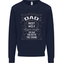 Father's Day No 1 Dad Man Myth Legend Funny Mens Sweatshirt Jumper Navy Blue