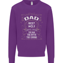 Father's Day No 1 Dad Man Myth Legend Funny Mens Sweatshirt Jumper Purple