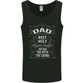 Father's Day No 1 Dad Man Myth Legend Funny Mens Vest Tank Top Black