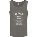 Father's Day No 1 Dad Man Myth Legend Funny Mens Vest Tank Top Charcoal