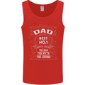 Father's Day No 1 Dad Man Myth Legend Funny Mens Vest Tank Top Red