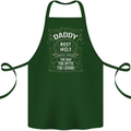 Father's Day No 1 Daddy Man Myth Legend Cotton Apron 100% Organic Forest Green