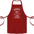 Father's Day No 1 Daddy Man Myth Legend Cotton Apron 100% Organic Maroon
