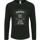 Father's Day No 1 Daddy Man Myth Legend Mens Long Sleeve T-Shirt Black