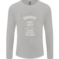Father's Day No 1 Daddy Man Myth Legend Mens Long Sleeve T-Shirt Sports Grey