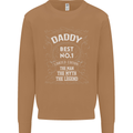 Father's Day No 1 Daddy Man Myth Legend Mens Sweatshirt Jumper Caramel Latte