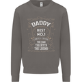 Father's Day No 1 Daddy Man Myth Legend Mens Sweatshirt Jumper Charcoal